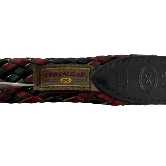 Trafalgar Men’s Size 36 Medium Vintage Leather Braided Belt - Picture 5 of 6